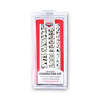 COSCO Character Kit, Letters, Numbers, Symbols, Helvetica, White, 0.75"h, 258 Pieces (COS098233)