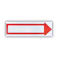 COSCO Stake Sign, 6 x 17, Blank White with Printed Red Arrow (COS098056)