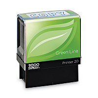 COSCO 2000PLUS Green Line Message Stamp, Copy, 1.5 x 0.56, Blue (COS098367)