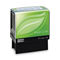 COSCO 2000PLUS Green Line Message Stamp, Copy, 1.5 x 0.56, Blue (COS098367)