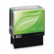 COSCO 2000PLUS Green Line Message Stamp, Paid, 1.5 x 0.56, Red (098370)