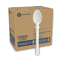Dixie SmartStock Tri-Tower Dispensing System Cutlery, Teaspoons, Natural, 40/Pack, 24 Packs/Carton (DXEDUSSCT7)