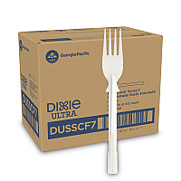 Dixie SmartStock Tri-Tower Dispensing System Cutlery, Fork, Natural, 40/Pack, 24 Packs/Carton (DXEDUSSCF7)