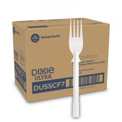 Dixie SmartStock Tri-Tower Dispensing System Cutlery, Fork, Natural, 40/Pack, 24 Packs/Carton (DUSSCF7)