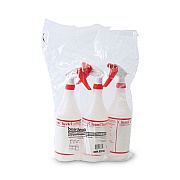 Boardwalk Trigger Spray Bottle, 32 oz, Clear/Red, HDPE, 3/Pack (BWK03010)