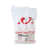 Boardwalk Trigger Spray Bottle, 32 oz, Clear/Red, HDPE, 3/Pack (BWK03010)