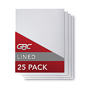 GBC Design View Poly Presentation Covers for Binding Systems, Clear Lined, 11 x 8.5, Unpunched, 25/Pack (GBC2514496)