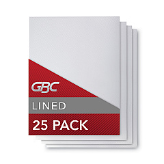 GBC Design View Poly Presentation Covers for Binding Systems, Clear Lined, 11 x 8.5, Unpunched, 25/Pack (GBC2514496)