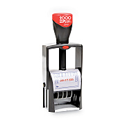 COSCO 2000PLUS Self-Inking Heavy-Duty Line Dater, 1.25 x 1.83, Red/Blue (COS032880)