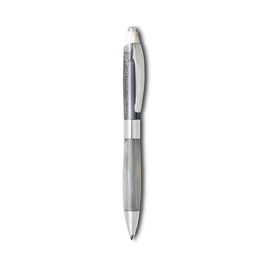 BIC GLIDE Ultra Comfort Ballpoint Pen, Retractable, Medium 1 mm, Black Ink, Randomly Assorted Barrel Colors (BICVCGUP11XBK)