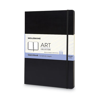 Moleskine Art Collection Watercolor Album, 111 lb Text Paper Stock, Black Cover, (48) 8.25 x 5 Sheets (931939)