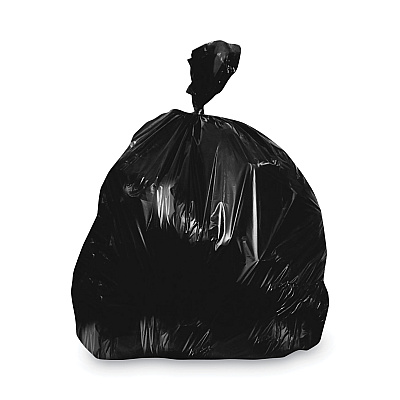 Heritage Linear Low-Density Can Liners, 30 gal, 1.25 mil, 30" x 36", Black, Flat Pack, 200/Carton (HERH6036PK)
