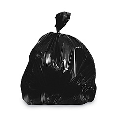 Heritage Linear Low-Density Can Liners, 33 gal, 1.5 mil, 33" x 39", Black, Flat Pack, 250/Carton (HERH6639AK)