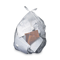 Heritage Linear Low-Density Can Liners, 56 gal, 2 mil, 43" x 48", Clear, Flat Pack, 100/Carton (HERH8648QC)
