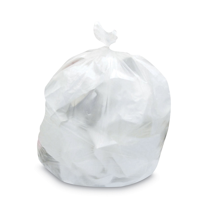 Heritage Mineral-Reinforced High-Density Waste Can Liners, 33 gal, 22.1 mic, 33" x 46", Natural, 25 Bags/Roll, 10 Rolls/Carton (HERZ6646WNR01)