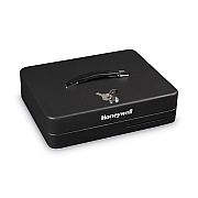 Honeywell Deluxe Cash Security Box, 11.8 x 9.4 x 3.7, Steel, Black (HWL6113)