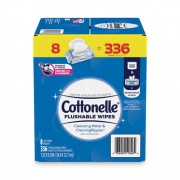 Cottonelle Flushable Wet Wipes, Flip-Top Pack, 5 x 7.25, White, 42 Sheets/Pack, 8 Packs/Carton (51826)