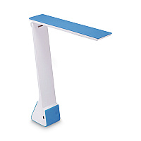 Bostitch Konnect Rechargeable Folding LED Desk Lamp, 2.52w x 2.13d x 11.02h, Gray/Blue (BOSKTVLED1810BL)