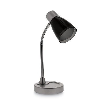 Bostitch Adjustable LED Desk Lamp, 4.5" dia Base, 20" Tall, Chrome/Black (BOSVLED1510)