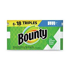 Bounty Select-a-Size Kitchen Roll Paper Towels, 2-Ply, White, 5.9 x 11, 147 Sheets/Roll, 6 Rolls/Pack (PGC67001)