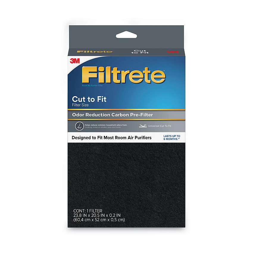 Filtrete Odor Defense Carbon Pre Filter, 20.5 x 23.8, 4/Carton (MMMFAPFUCTFN4)