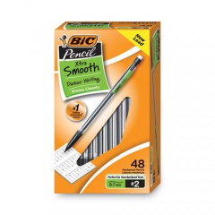 BIC Xtra Smooth Mechanical Pencil Value Pack, 0.7 mm, HB (#2.5), Black Lead, Clear Barrel, 40/Pack (MP48BK)
