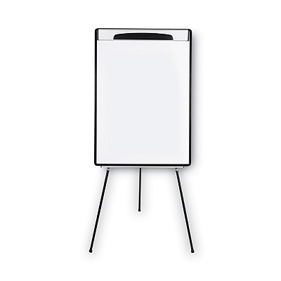 MasterVision Magnetic Gold Ultra Dry Erase Tripod Easel with Extension Arms, 32" to 72", Black/Silver (BVCEA23062119)