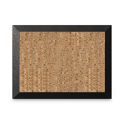 MasterVision Natural Cork Bulletin Board, 36 x 24, Tan Surface, Black Wood Frame (BVCSF0722581012)