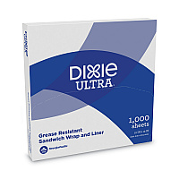Dixie All-Purpose Food Wrap, Dry Wax Paper, 12 x 12, White, 1,000/Carton (DXEGRC1212)