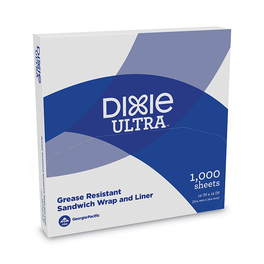Dixie All-Purpose Food Wrap, Dry Wax Paper, 12 x 12, White, 1,000/Carton (DXEGRC1212)