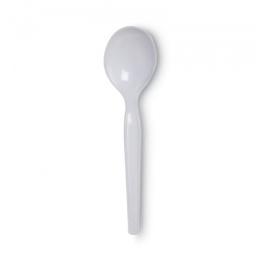 Dixie Individually Wrapped Mediumweight Polystyrene Cutlery, Soup Spoon, White, 1,000/Carton (SM23C7)