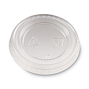 Dixie Plastic Portion Cup Lid, Fits 1 oz Portion Cups, Clear, 4,800/Carton (DXEPL10CLEAR)