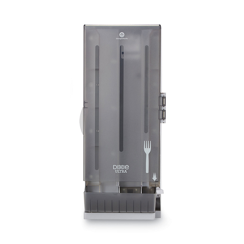 Dixie SmartStock Utensil Dispenser, Forks, 10 x 8.78 x 24.75, Smoke (DXESSFPD120)
