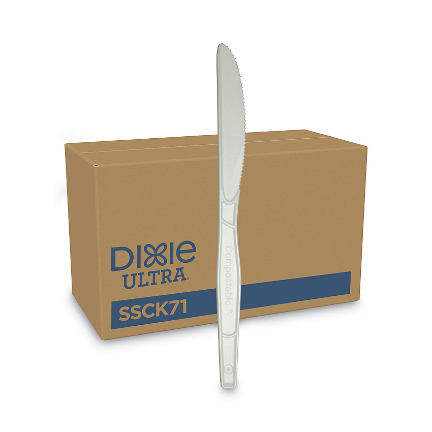 Dixie SmartStock Plastic Cutlery Refill, Knife, Natural, 40/Pack, 24 Packs/Carton (DXESSCK71)