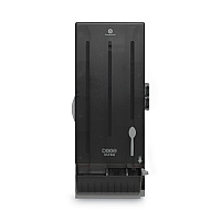 Dixie SmartStock Utensil Dispenser, Holds 120 Spoons, 10 x 8.75 x 24.75, Translucent Black (DXESSSD120)