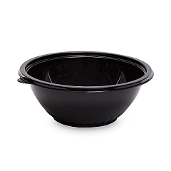 WNA Caterline Pack n' Serve Plastic Bowl, 80 oz, 10" Diameter x 4"h, Black, 25/Carton (WNAAPB80BL)