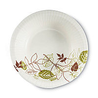 Dixie Pathways Heavyweight Paper Bowls, 20 oz, White/Green/Burgundy, 125/Pack (DXESX20PATHPK)