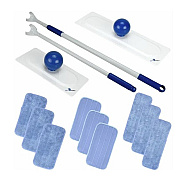 Sphergo Starter Kit, 1 Kit (1) Telescoping Pole W/snap-in Socket-up To 62", (1)extended Reach Pole W/socket-up To 24", (2) Surface Cleaning Tools-(1) Medium, (1) Large, (3) Medium Microworks Flat Pads, (3) Medium Microworks Flat Specialty Pads, (3) Large,