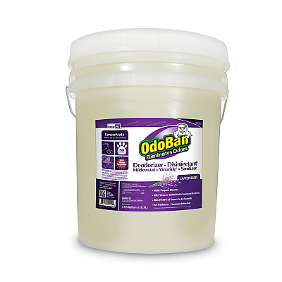 OdoBan Concentrated Odor Eliminator and Disinfectant, Lavender Scent, 5 gal Pail (ODO9111625G)