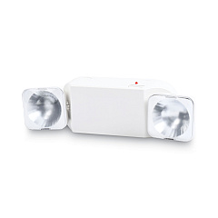 Tatco Swivel Head Twin Beam Emergency Lighting Unit, 12.75w x 4d x 5.5"h, White (TCO70012)