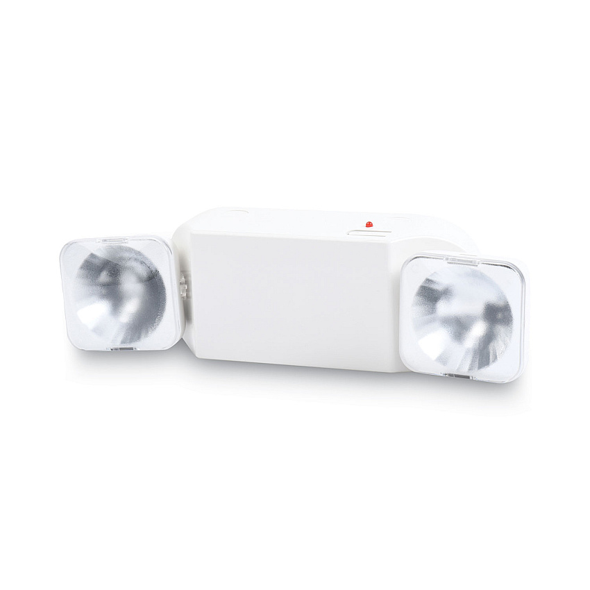 Tatco Swivel Head Twin Beam Emergency Lighting Unit, 12.75w x 4d x 5.5"h, White (TCO70012)