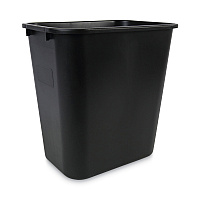Boardwalk Soft-Sided Wastebasket, 28 qt, Plastic, Black (BWK28QTWBBLA)