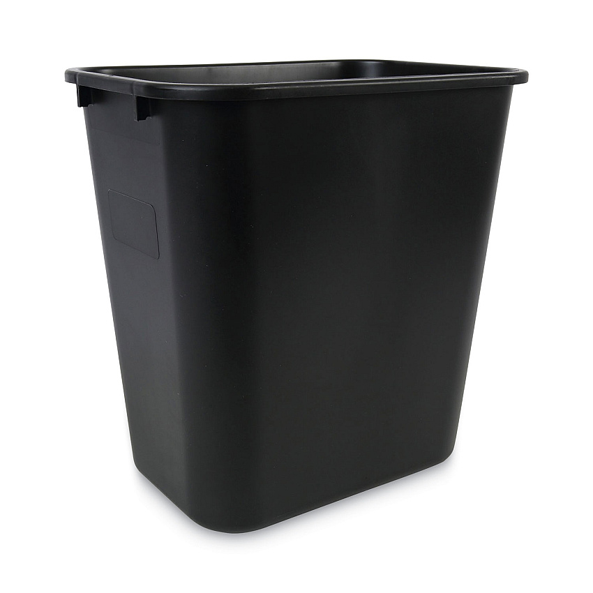 Boardwalk Soft-Sided Wastebasket, 28 qt, Plastic, Black (BWK28QTWBBLA)
