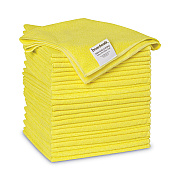 Boardwalk Microfiber Cleaning Cloths, 16 x 16, Yellow, 24/Pack (BWK16YELCLOTHV2)