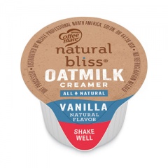 Coffee-mate Natural Bliss Dairy Creamers, Vanilla Oatmilk, 0.38 oz, Mini Cups, 50/Box (71748BX)