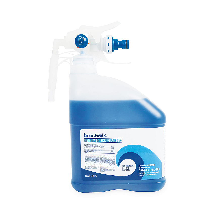 Boardwalk PDC Neutral Disinfectant, Floral Scent, 3 Liter Bottle, 2/Carton (BWK4815)
