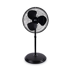 Alera 16" 3-Speed Oscillating Pedestal Stand Fan, Metal, Plastic, Black (ALEFANP16B)
