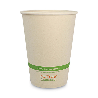 World Centric No Tree Paper Bowls, 32 oz, 4.4" Diameter x 5.8"h, Natural, Sugarcane, 500/Carton (WORBOSU32)