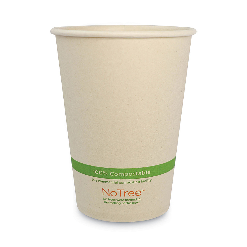 World Centric No Tree Paper Bowls, 32 oz, 4.4" Diameter x 5.8"h, Natural, Sugarcane, 500/Carton (WORBOSU32)