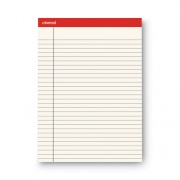 Universal Colored Perforated Ruled Writing Pads, Letter Size Pad (8.5 x 11.75), Wide/Legal Rule, 50 Ivory 8.5 x 11 Sheets, Dozen (35882)